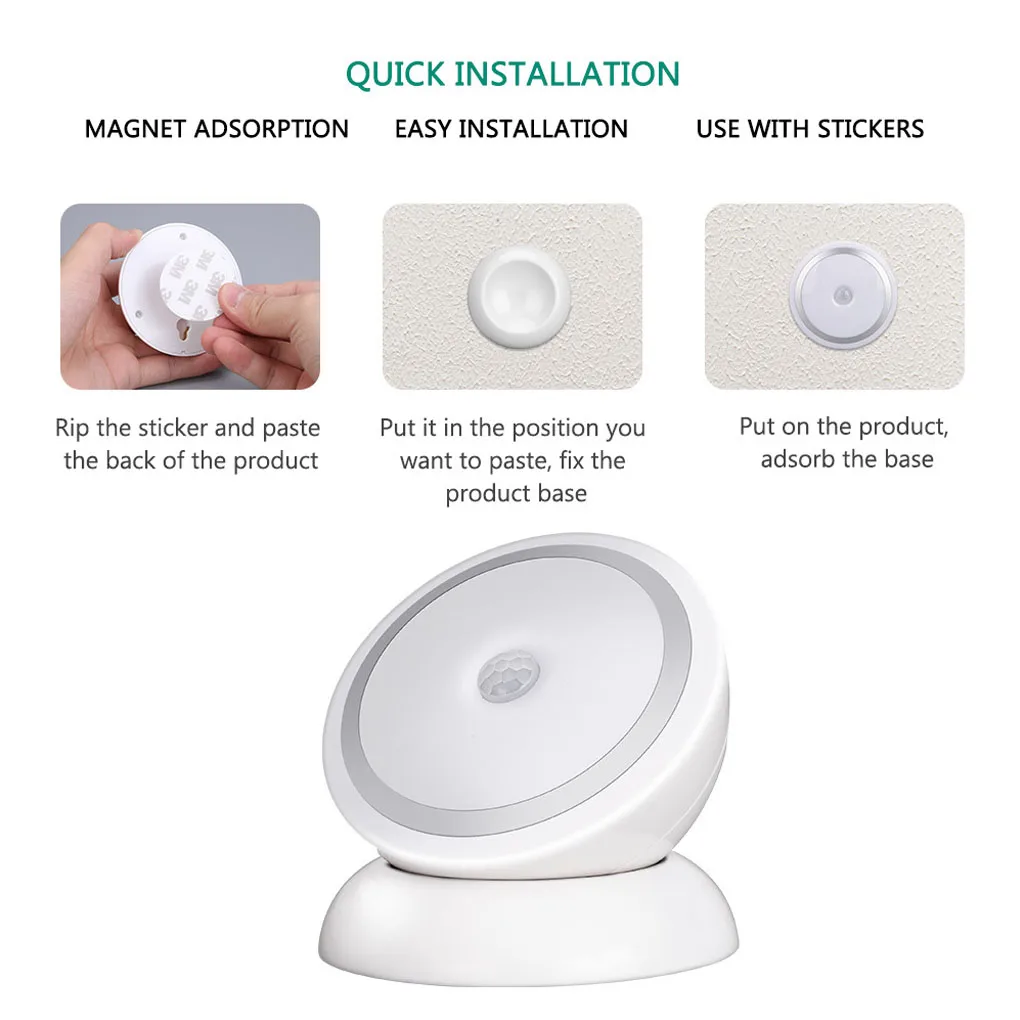 

Настенный светильник с датчиком движения, 360 градусов