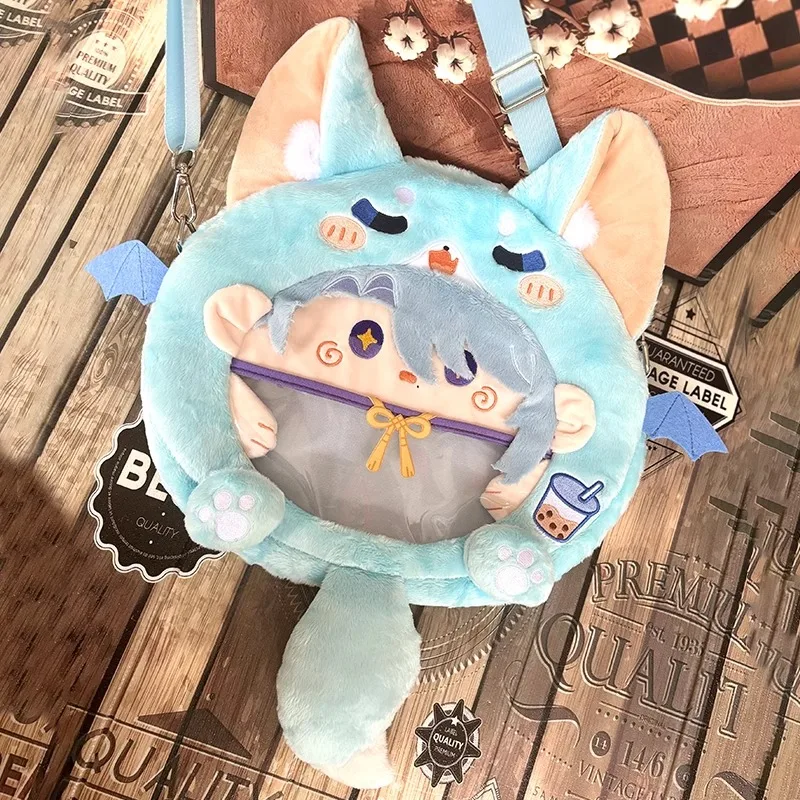 Прозрачный рюкзак для косплея Kamisato Ayato из игры аниме GS Impact студенческий на молнии