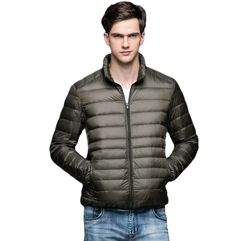 2021 New Winter Light Down Jacket Men's S-3XLStand Collar Casual Slim Thin Down Jacket Winter Short Coat Mens Down Jacket  Mens