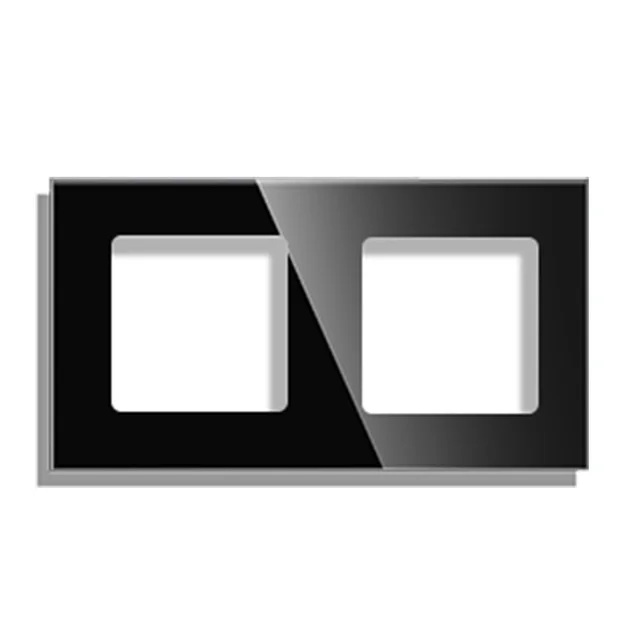 

Bingoelec черный кристалл из закаленного стекла панельный выключатель ЕС французский США настенная розетка USB ТВ сенсорный модуль переключателя DIY