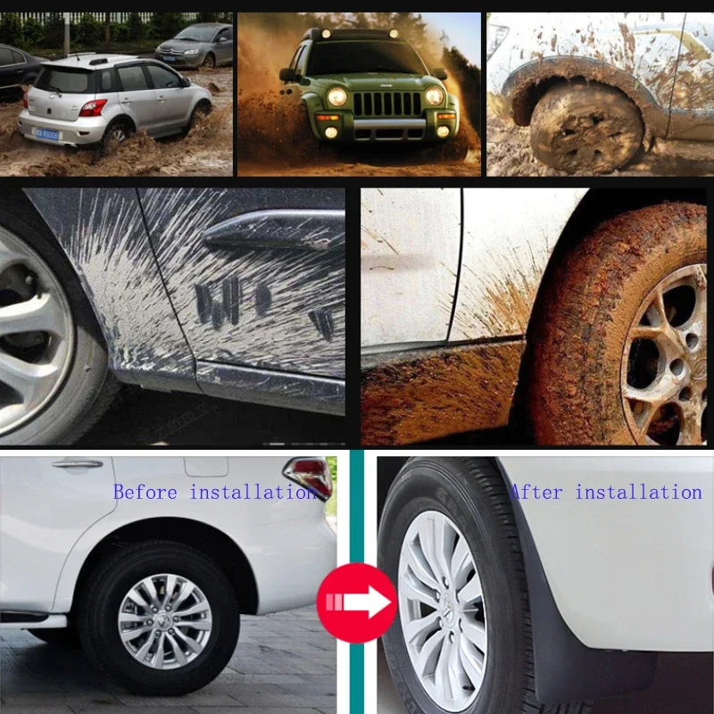 Фото Для BYD Yuan Up 2024 2025 2026 ABS автомобильные брызговики брызговики брызговики передние и задние колеса автоаксессуары 4 шт. №4