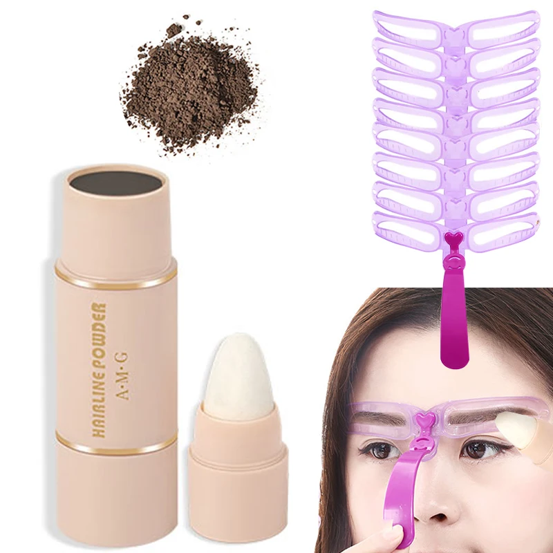 

One Step Eyebrow Stamp Shaping Kit 8 Kind Eyebrow Stencil Shaping Makeup Kit Waterproof EyeBrow Stamp Perfect Eyebrow In Seconds