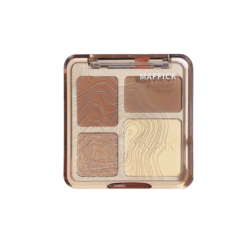 

Four color facelift plate, highlight facelift integrated plate, beginner's authentic matte face brightening eye shadow plate
