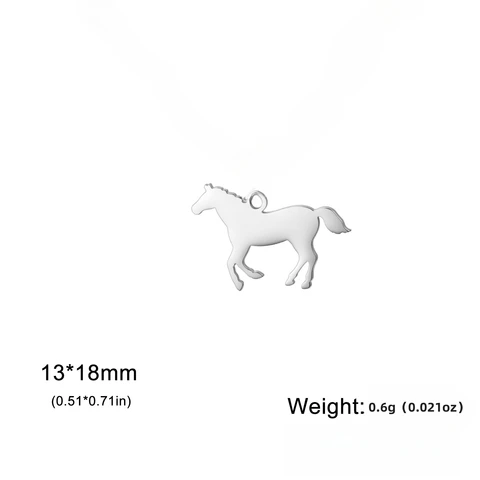 Набор подвесок из нержавеющей стали с животными и лошадьми