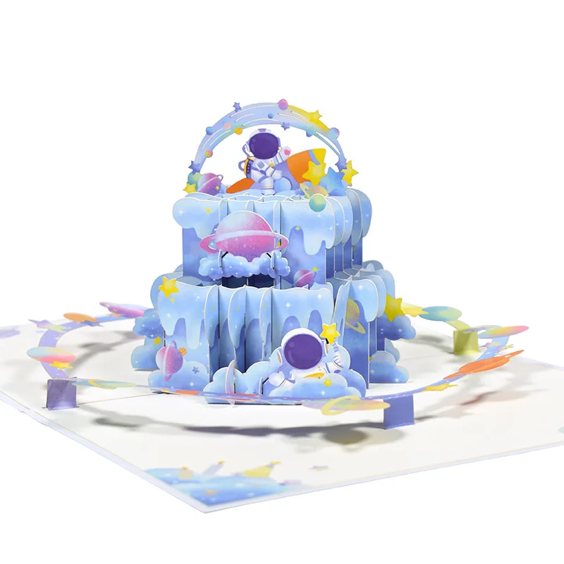 Всплывающая творческая личность тренд 3D трехмерная поздравительная открытка