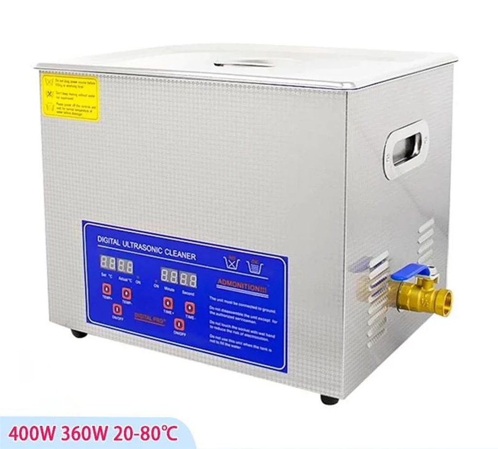 

360 Вт, 15 л, Ультразвуковой очиститель с нагревателем и таймером, 4 галлона, цифровая звуковая кавитационная машина