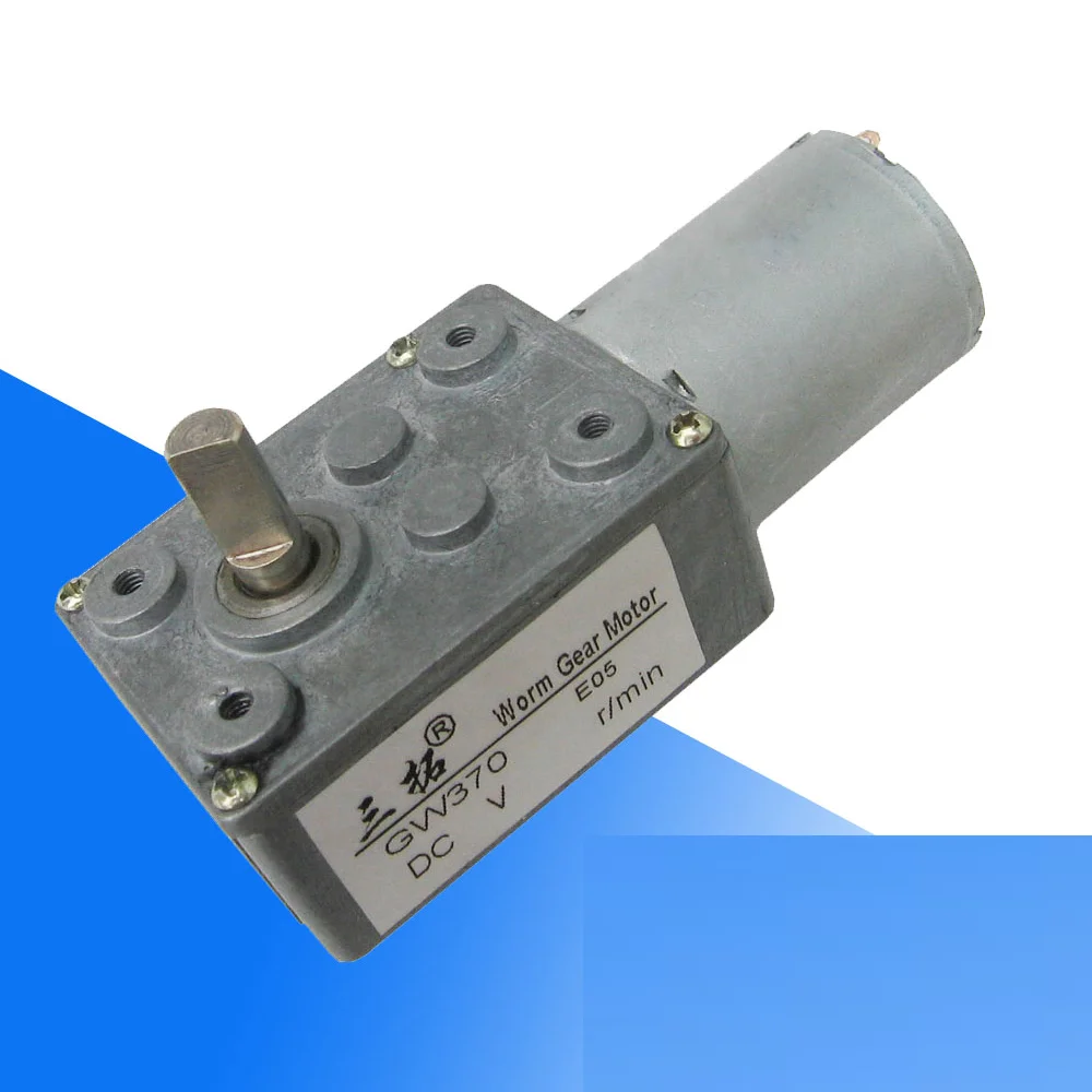 GW370 12 В 24 постоянного тока матовый червячный мотор-редуктор 0 6 об/мин-180 об/мин