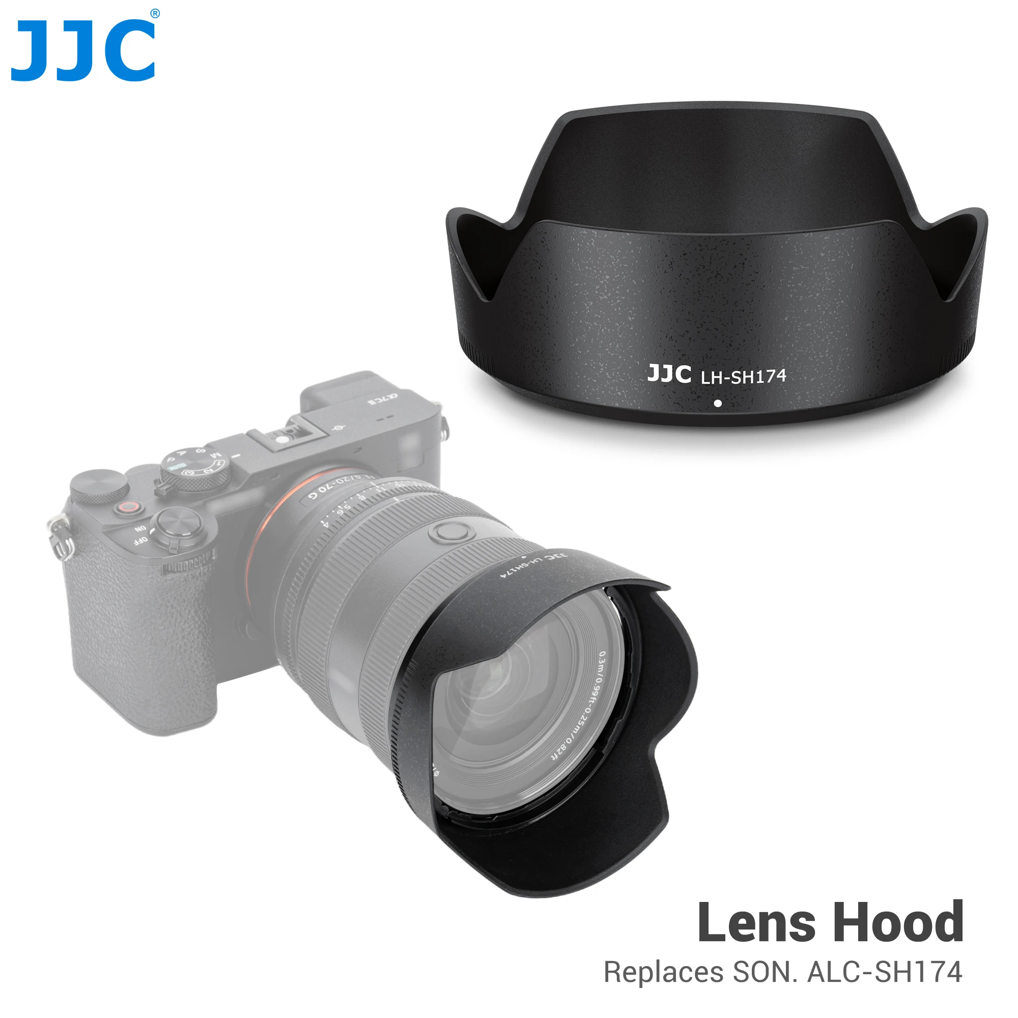 Фото Реверсивная бленда JJC с цветком для объектива Sony FE 20-70 мм F4 G заменяет бленду Sony ALC-SH174 с фильтром 72 мм №1