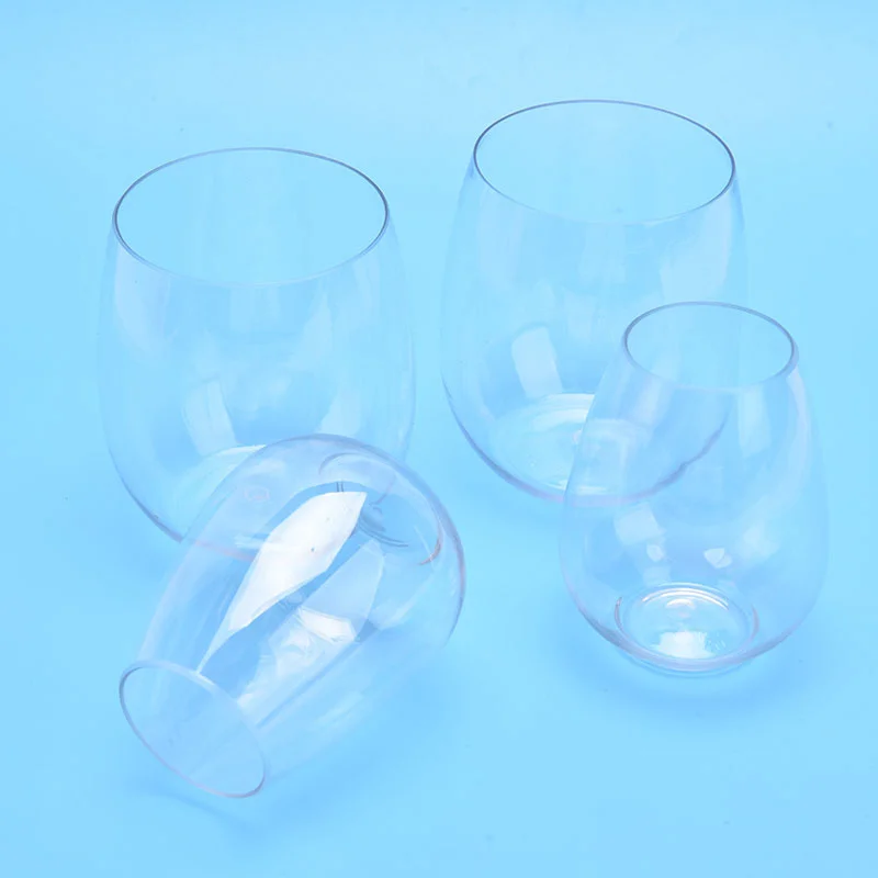 

4pc/Set Shatterproof Wine Glass Unbreakable PET Red Wine Tumbler Glasses Cups