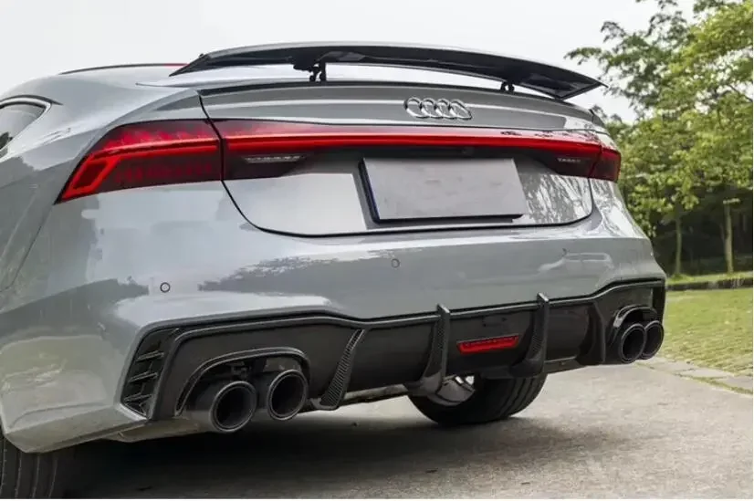 Диффузор заднего бампера для Audi A7 S7 SLINE RS7 2019 2020 2021 2022 спойлер на дверь багажника из