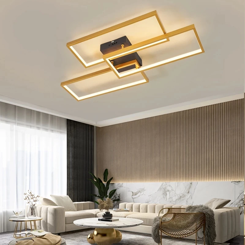 $60.00 Black/White Color Modern Led Ceiling Lights for livingroom bedroom 110V 220V luces led home decor Dimmable Ceiling Lamp Fixtures