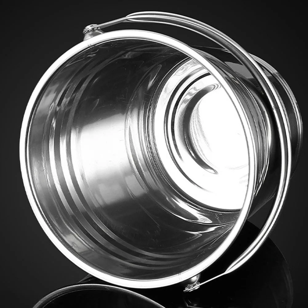 

Wine Coolers Ice Bucket Comfortable Cooler For Beach Picnics BBQ Ice Bucket Ice Chiller Silver Stainless Steel