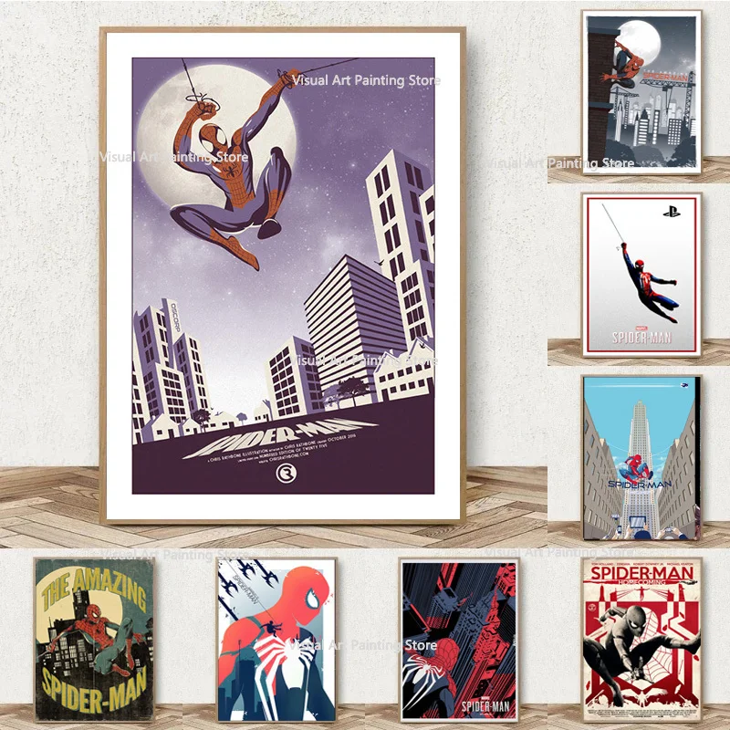

Disney Marvel Spider-Man Moive Canvas Painting and Prints Room Decor Print Pictures for Living Home Bedroom Decoration Wall Art