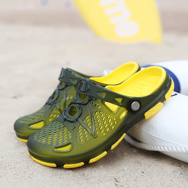 Мужские Пляжные шлепанцы уличные сандалии повседневная обувь Тапочки для воды