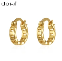 dowi fashion twisted hoop earrings for women retro gold color circle geometric cuba earring punk jewelry accessories 2022