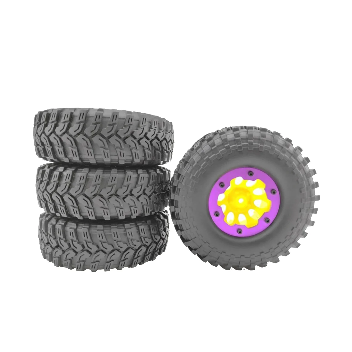 

Надувные пневматические шины SCX10 AX10, 114 мм, 1,9 дюйма, для радиоуправляемого гусеничного грузовика Wraith SCX10, 4 шт., желтые