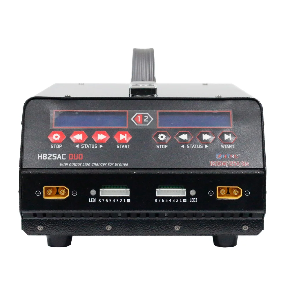 

HTRC H825AC DUO 1-8s Lipo/Lihv Battery Balance Charger 1200W 25A Dual Output for Drone RC Toy Lipo Battery Balance Charger