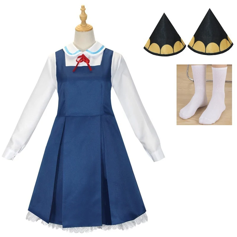 Костюм для косплея Аня форгер из аниме Шпион х Синее платье Униформа Носки