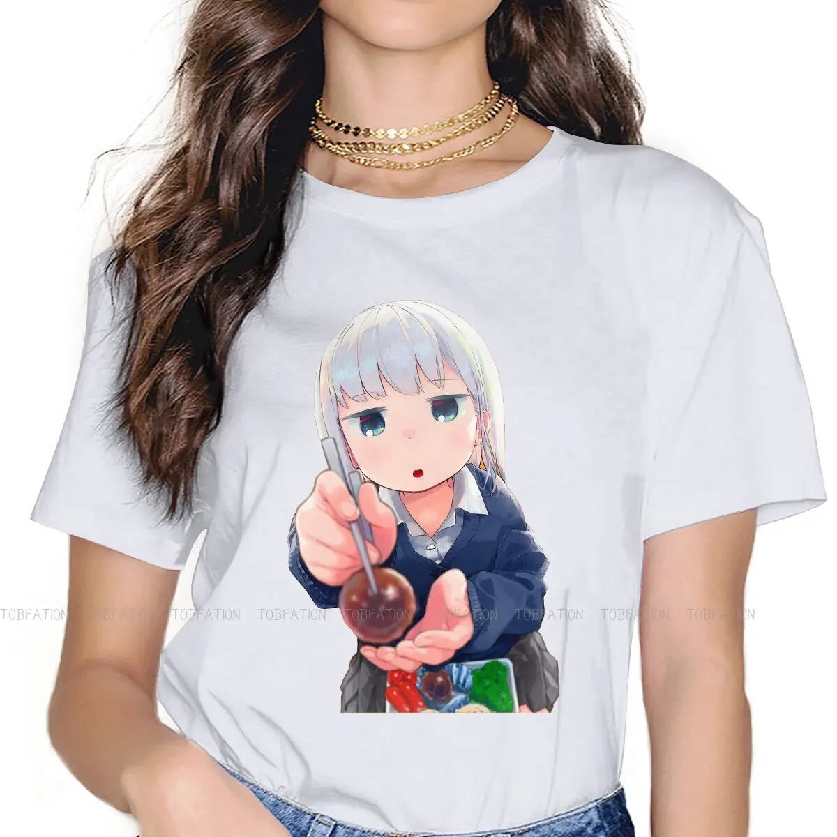 

Feeding 5XL TShirts Aharen San Wa Hakarenai Raido Matsuboshi Woman Graphic Streetwear T Shirt Round Neck Big Size