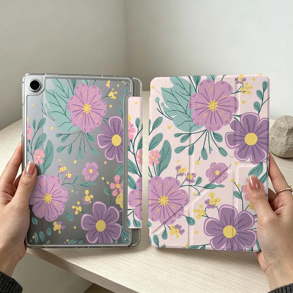 Роскошный красивый чехол с цветочным принтом для Samsung Galaxy Tab S10 S9 S8 S7 S6 A11 A10 A9 FE Plus Lite Foldable 3Y, складной чехол для планшета (art.: 3920db0715301) - 3920db0715301