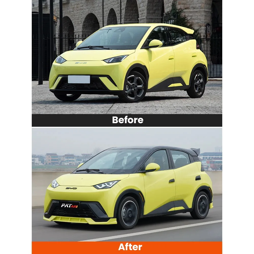 Фото Комплекты обвесов DC Sport для BYD EV Seagull Dolphin Mini 2023-2025: передний бампер, спойлер, задний диффузор, аксессуары для обновления автомобиля №2