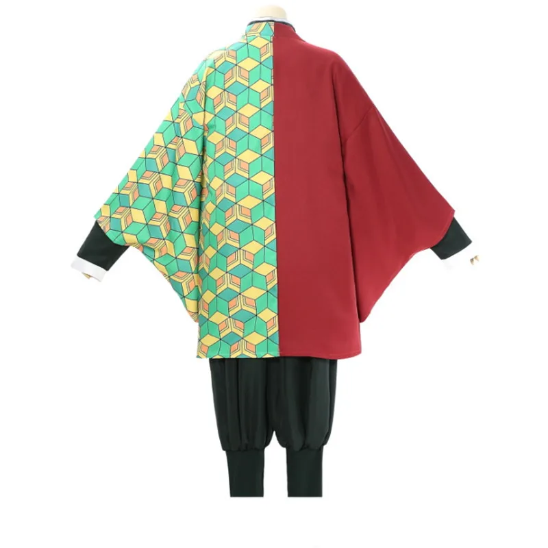 Anime Demon Slayer Kimetsu no Yaiba Giyuu Tomioka Cosplay Costume Kimono Uniform Set Halloween Carnival Clothes