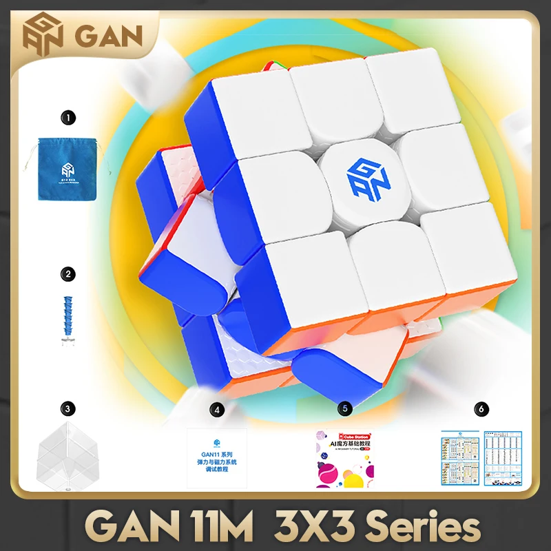 Магнитная Магия GAN 11 M Air 3x3x3 скоростной Duo куб профессиональный GAN11 Магнитный пазл