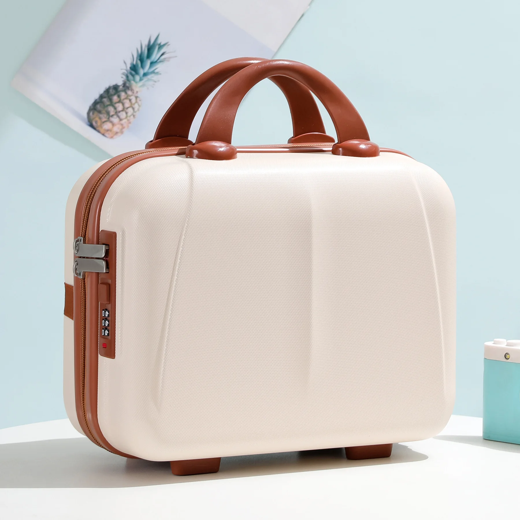 Large Capacity Makeup Storage Bag Mini Portable Women Suitcase Boarding Luggage Organizer Case Travel Cosmetic Box Festival Gift