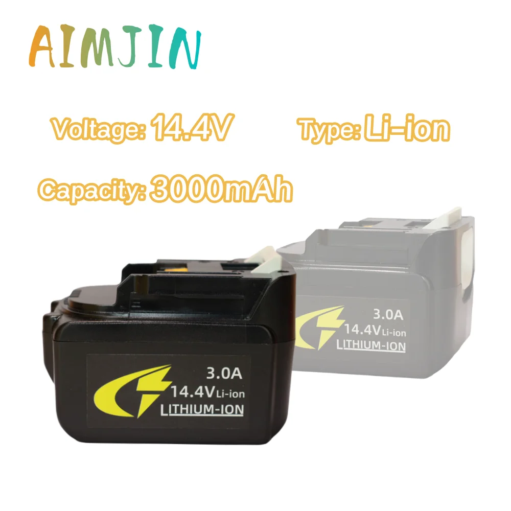 

For Makita 14.4V 3000mAh Rechargeable Li-ion Battery for BL1460 BL1430 BL1415 BL1440 194066-1 DA340DRF BDF343 Power Tools replac