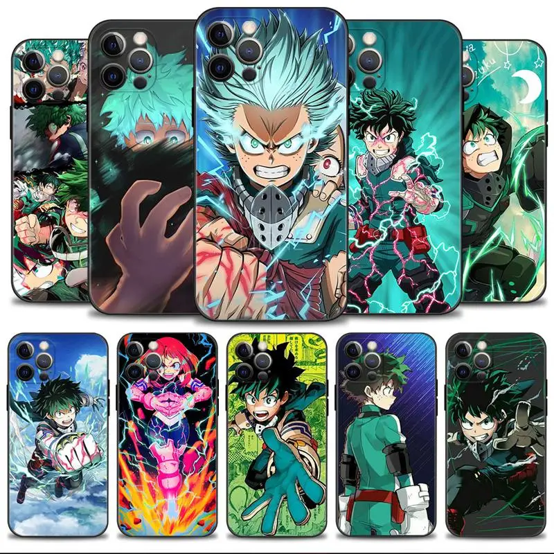 

Phone Case For Apple iPhone 14 13 12 11 Pro Max 13 12 Mini XS Max XR X 7 8 6 6S Plus Shell My Hero Academia Deku Ochaco Uraraka