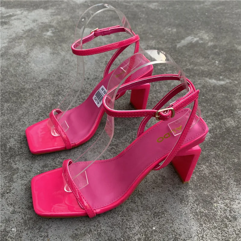

2023 New Summer Women Shoes European and American Style Thin Square High Heel Shoes for Women Fashion Sexy Sandals Zapatos Mujer