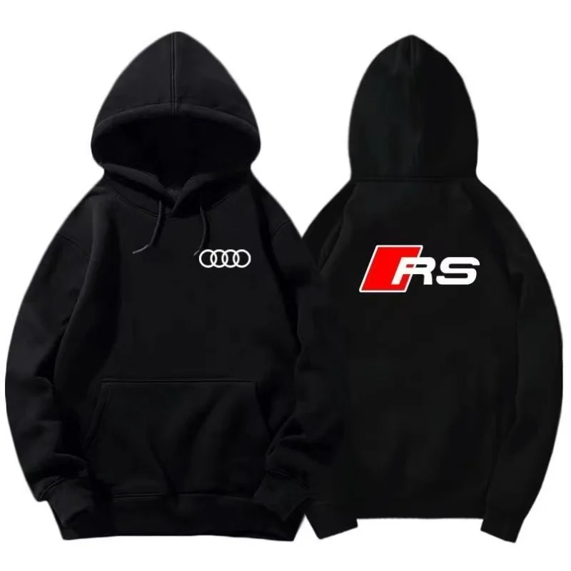 Фото Спортивная куртка Audi RS Racing Team с принтом, модная, хит продаж, в стиле кэжуал, с капюшоном №2