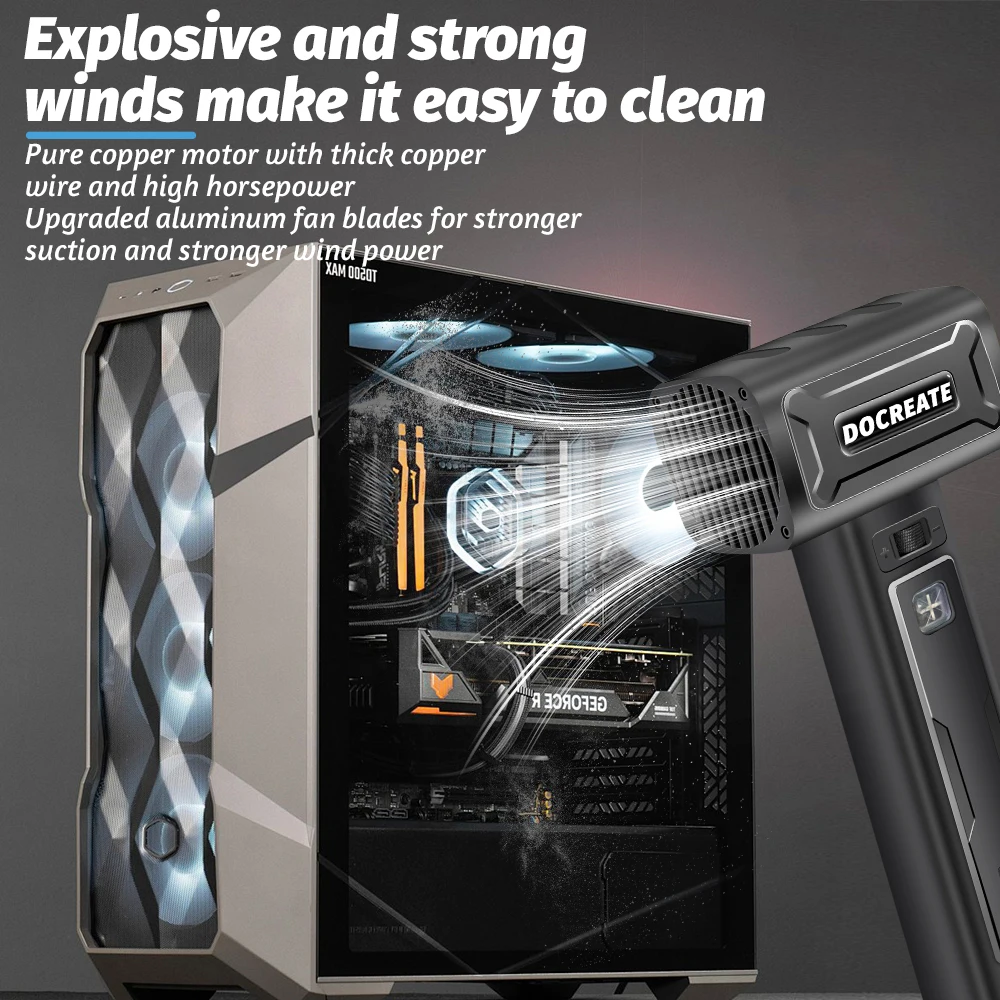 64 мм портативный вентилятор воздуходувка вращающийся Воздушный пистолет