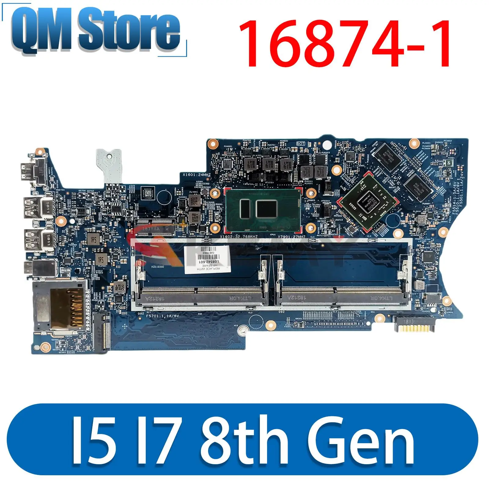 

For HP Pavilion X360 15-BR Motherboard i5-8250U I7-8550U CPU R7 M530 GPU 936031-001 936031-601 936031-501 16874-1 448.00C106.001