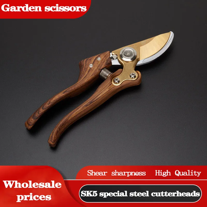 

Стальные ножницы SK5 с алюминиевой ручкой для обрезки фруктов, бонсай, веток, цветов и растений, садовые инструменты