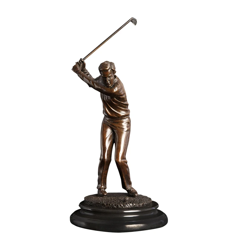 

Bronze sport art Golf Man Figurines Bronze Male Golf Statue Bronze Sport Man Art For Desk Decoration