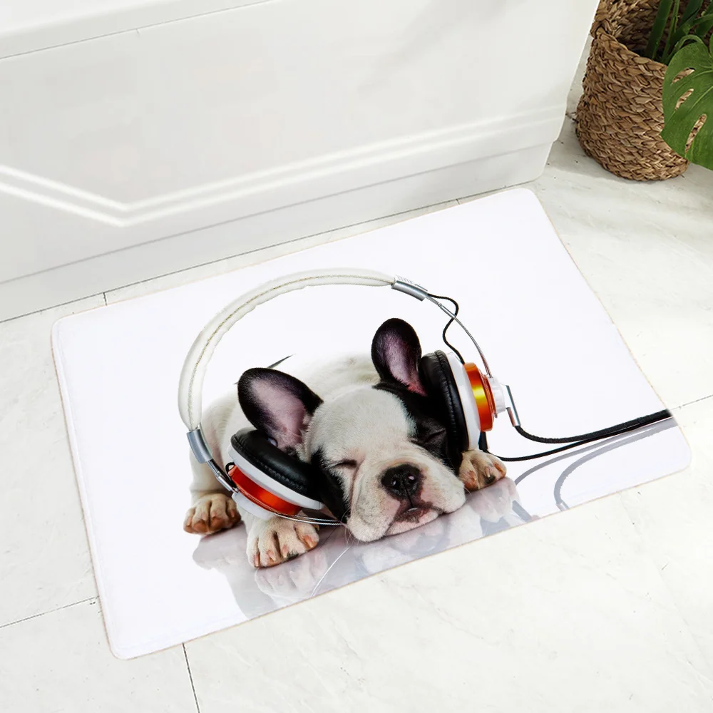 

Дверной коврик, напольный коврик, ковер для ванной комнаты, противоскользящий замшевый женский тапок, коврик для французского бульдога, ков...