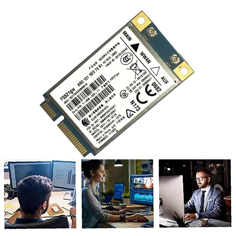 Универсальная карта WWAN F5521GW + 2 антенны Gobi3000 HSPA EDGE 21 Мбит/с 3G WANL WCDMA