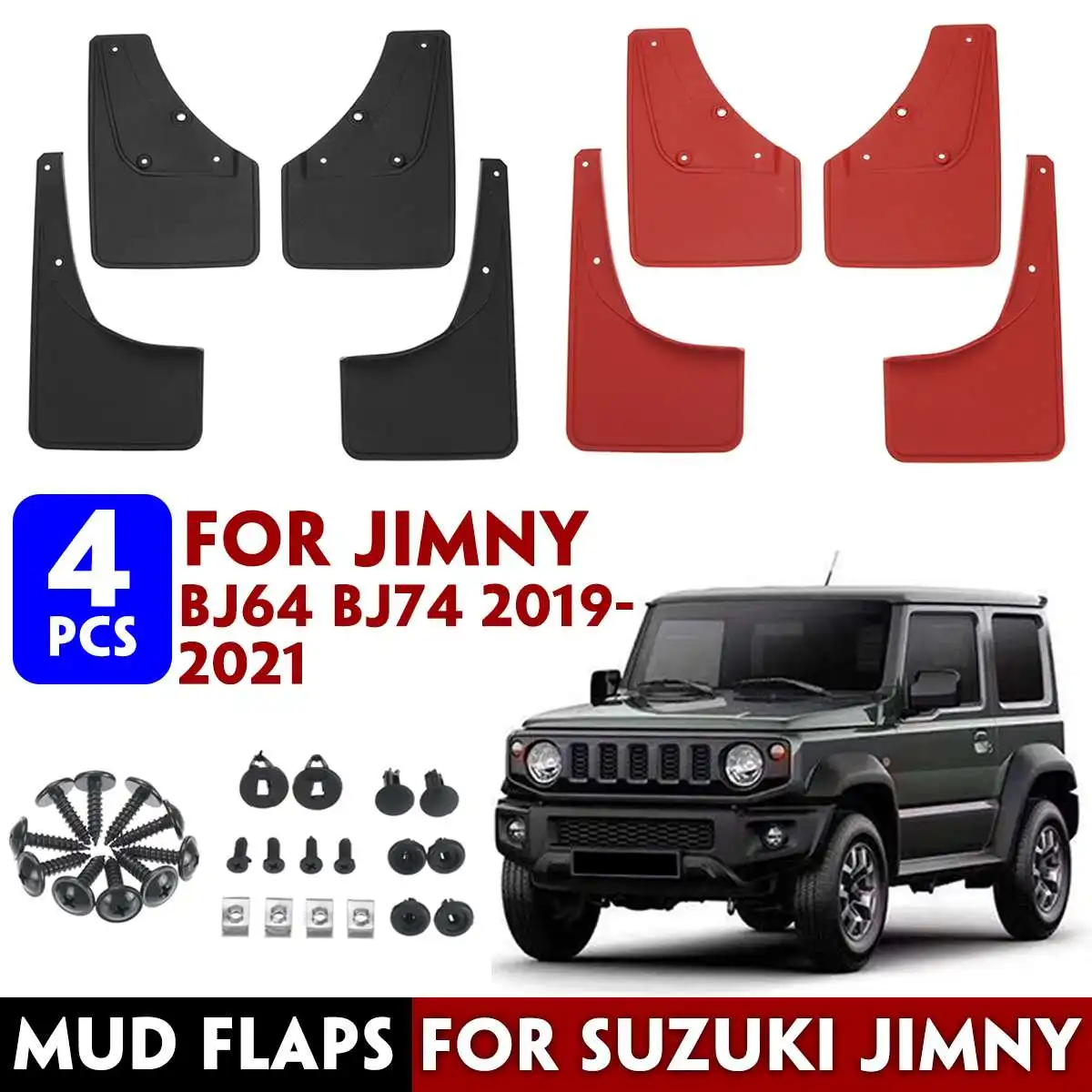 

4Pcs/set Fender Mudguards Mud Flaps For Suzuki Jimny BJ64 BJ74 2019-2021 Splash Guards Flap Car Accessories