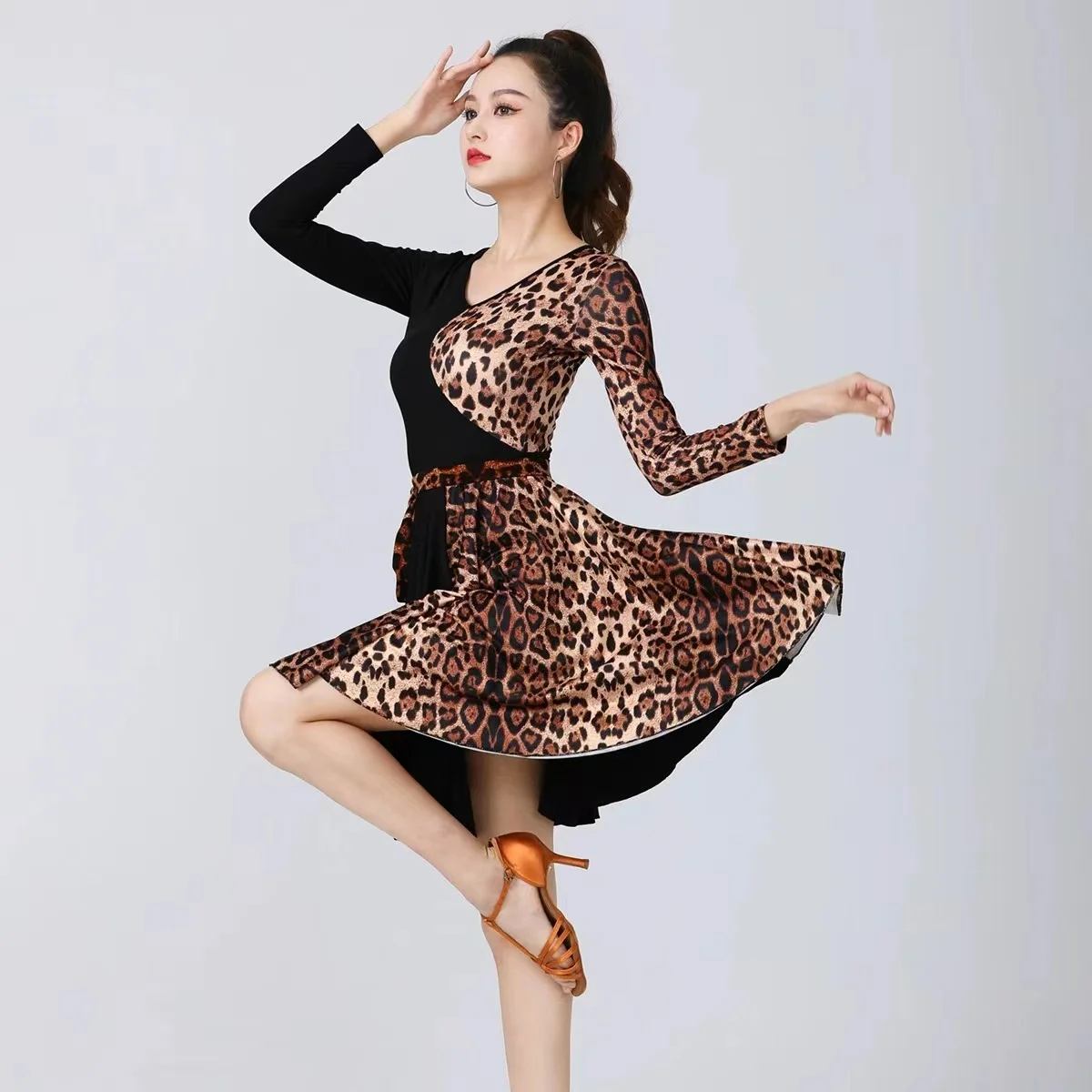 Женская юбка для латиноамериканских танцев одежда выступлений