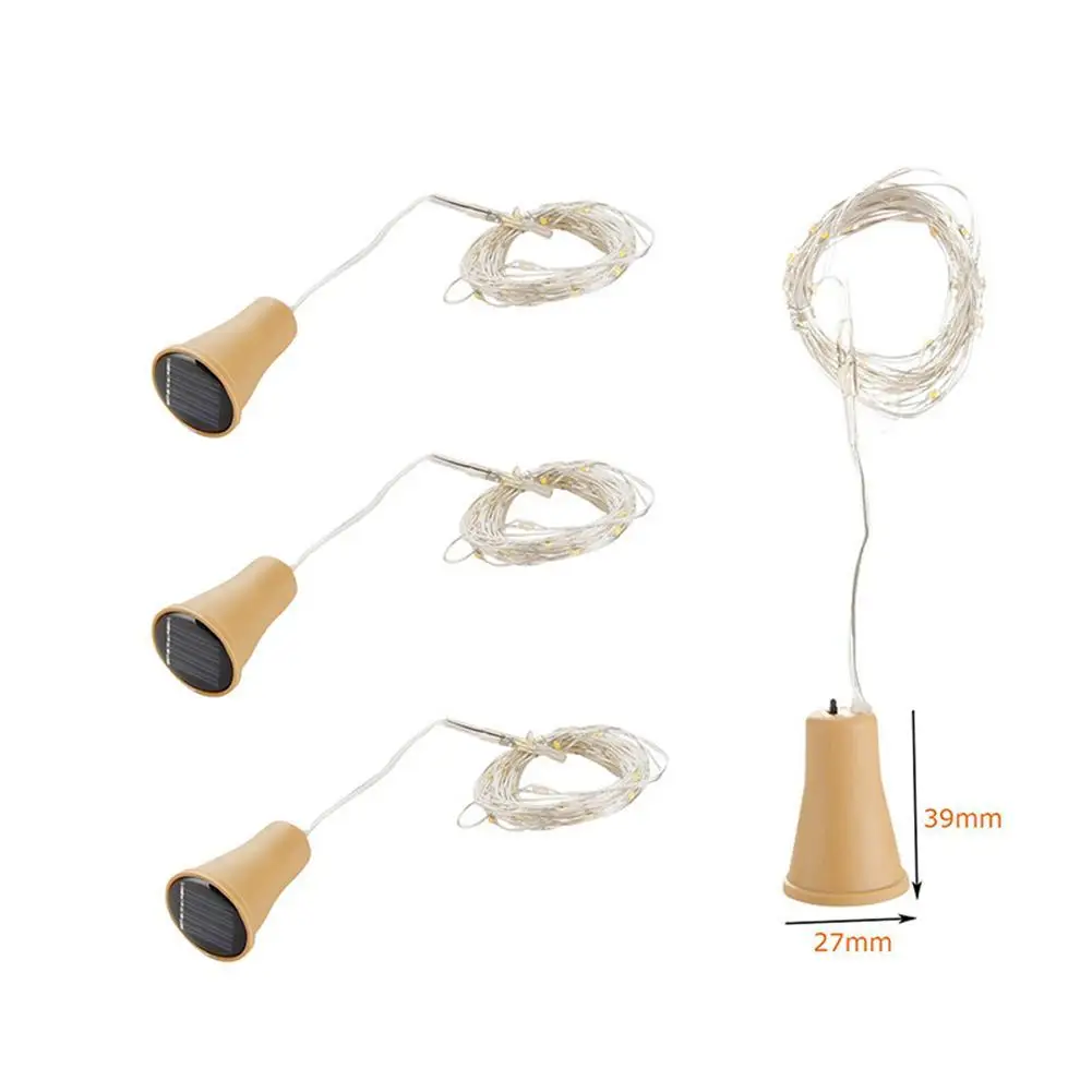 

Christmas Decoration 20 LED Waterproof Solar Wine Bottle Lights Wedding Garden Party Home Decor Solar Cork String Light