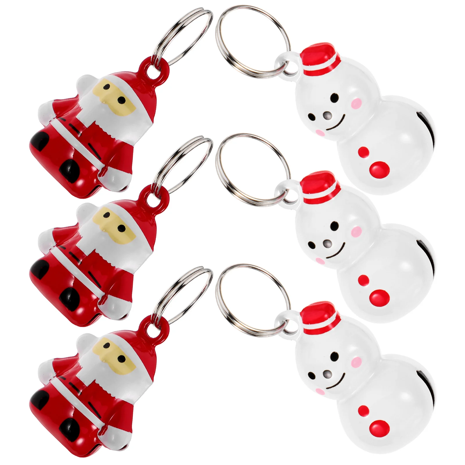 6 шт. рождественские колокольчики-воротники брелок для ключей аксессуары кошек