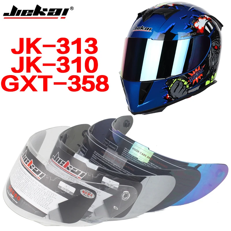 Visera de cara completa para casco de motocicleta, visera de JIEKAI-313, JK-310, enlaces especiales, GXT-358