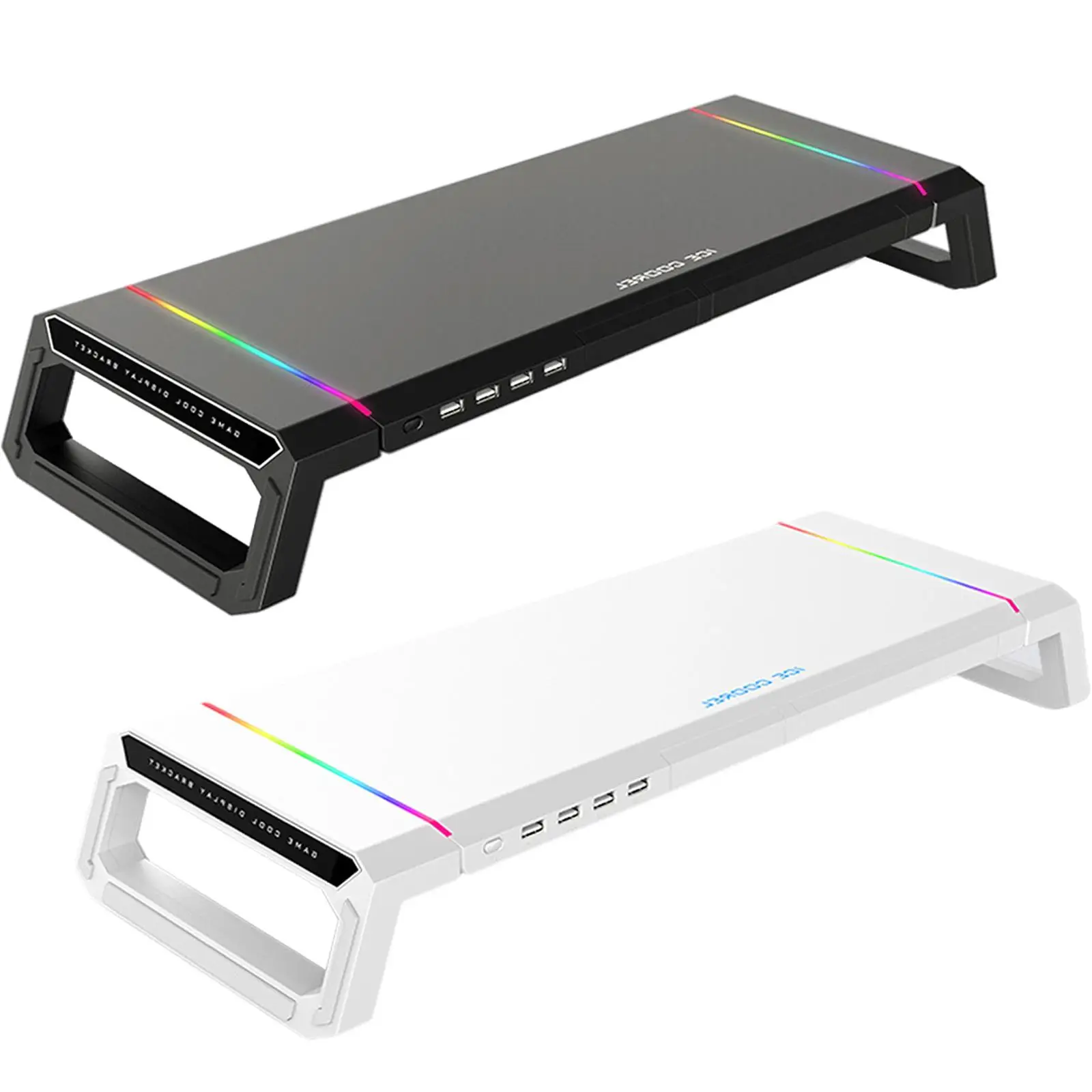 Фото Подставка для монитора ноутбука Riser Bracket RGB 4, элегантная USB №2