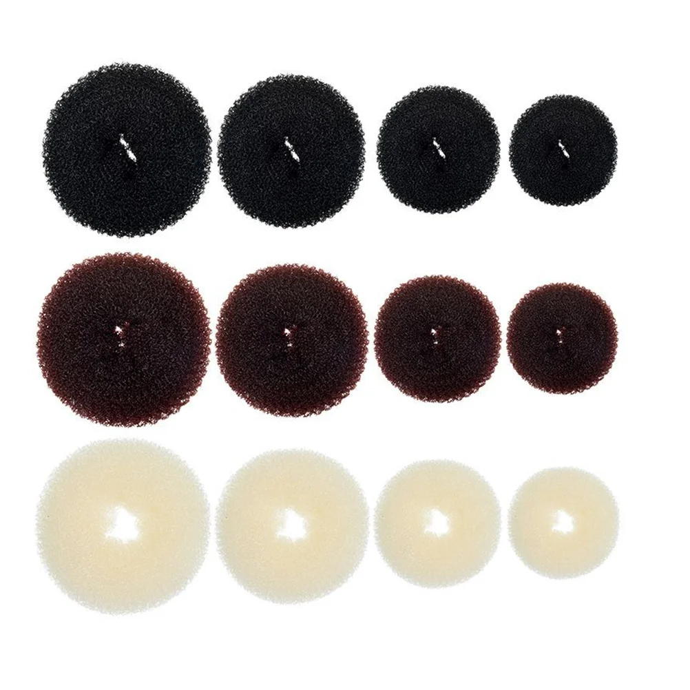 

Hair Donut Bun Maker Set: 12pcs Hair Ropes Hair Bun Maker Hair Shaper for