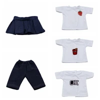 doll clothes and accessories white t shirt pants skirt fit 43cm baby doll and 18 inch dolls girl doll 576