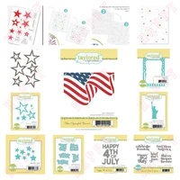 2022 new stars and stripes fireworks in the stars on the land i love metal cutting dies stamps stencil scrapbook diary handmade