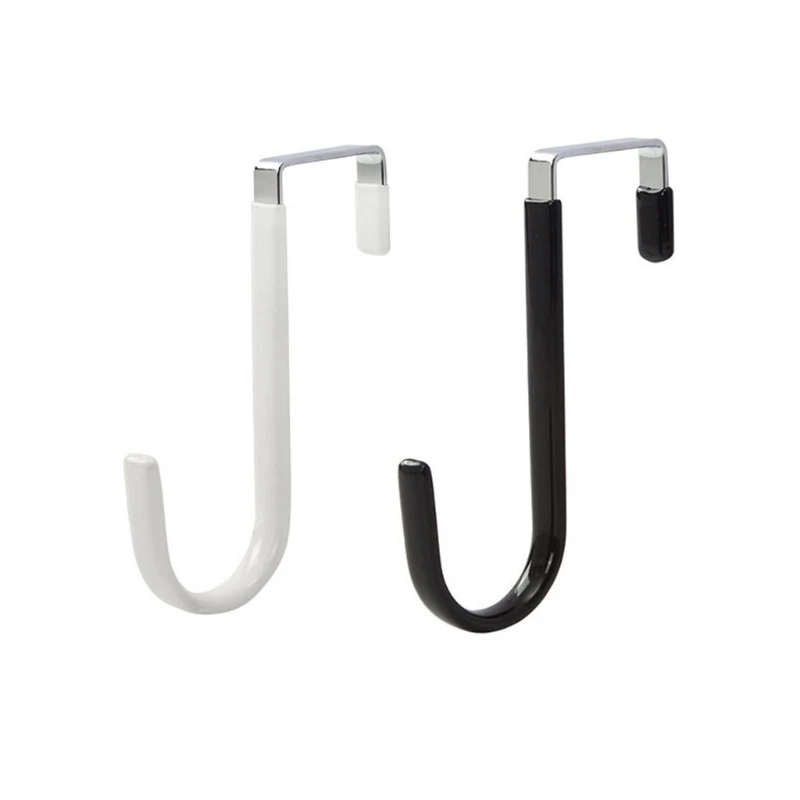 

6pcs Stainless Steel Over Door Hook Kitchen Cupboard Drawer Cabinet Clothes Coat L21C