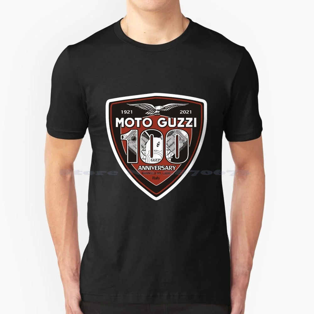 

Anniversary Moto Guzzi Classic T Shirt 100% Cotton Tee Anniversary Moto Guzzi