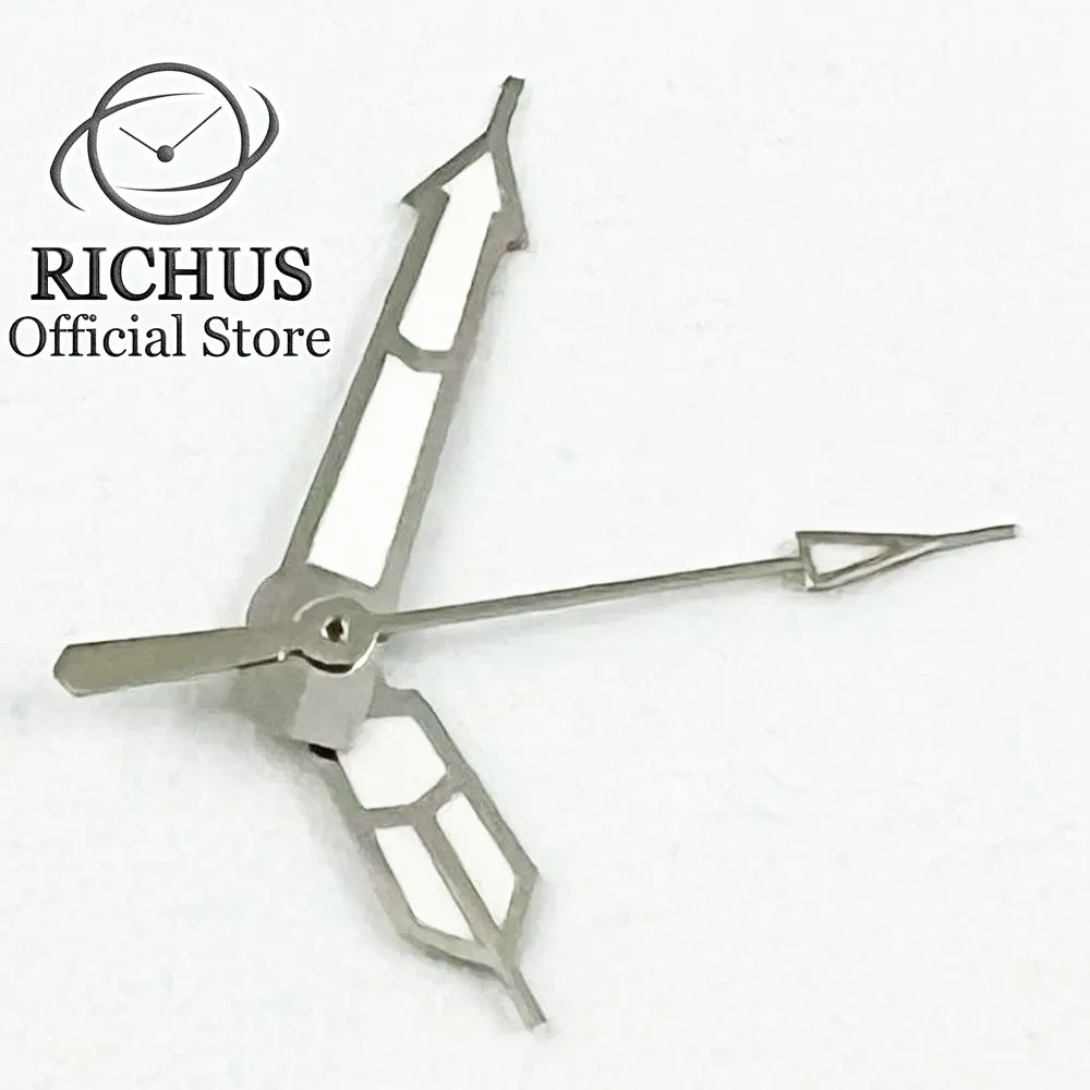 

RICHUS Silver watch hand green luminous Watch hands fit NH35 NH36 movement